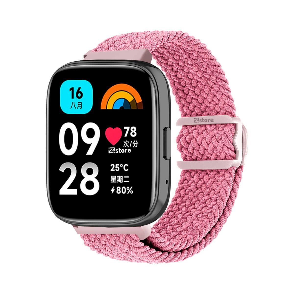 GENERICO - Correa de Nylon Compatible Para Redmi Watch 3 Active Rosado