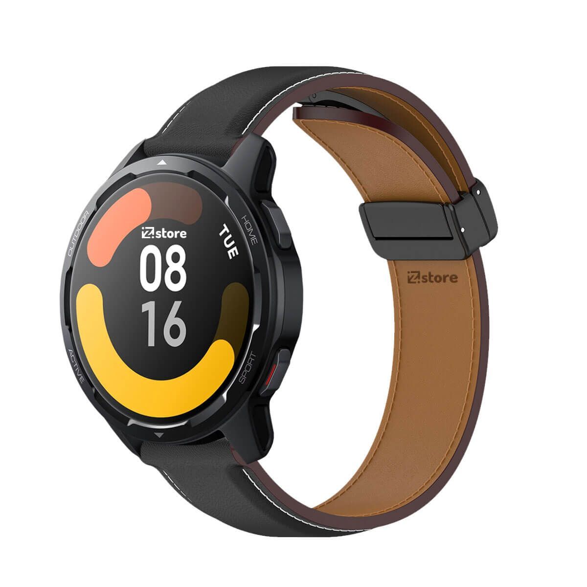 GENERICO - Correa de Cuero Compatible con Xiaomi Watch S1 Active Magnético Negro