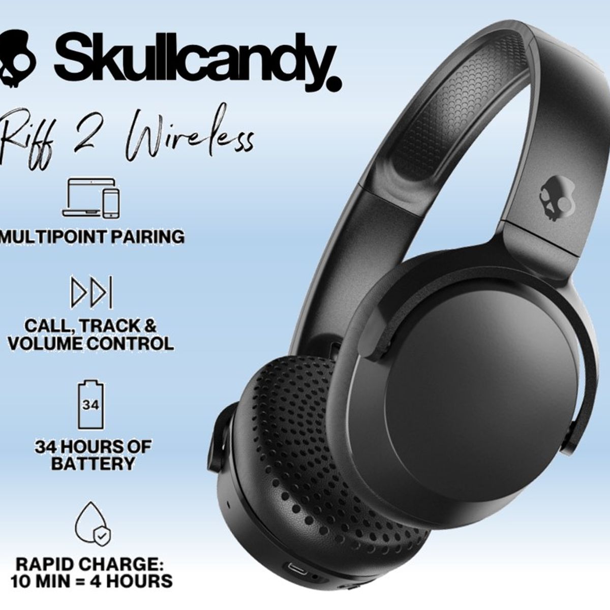 Skullcandy - Skullcandy Riff 2 Wireless Audifonos Bluetooth - No Hesh Evo