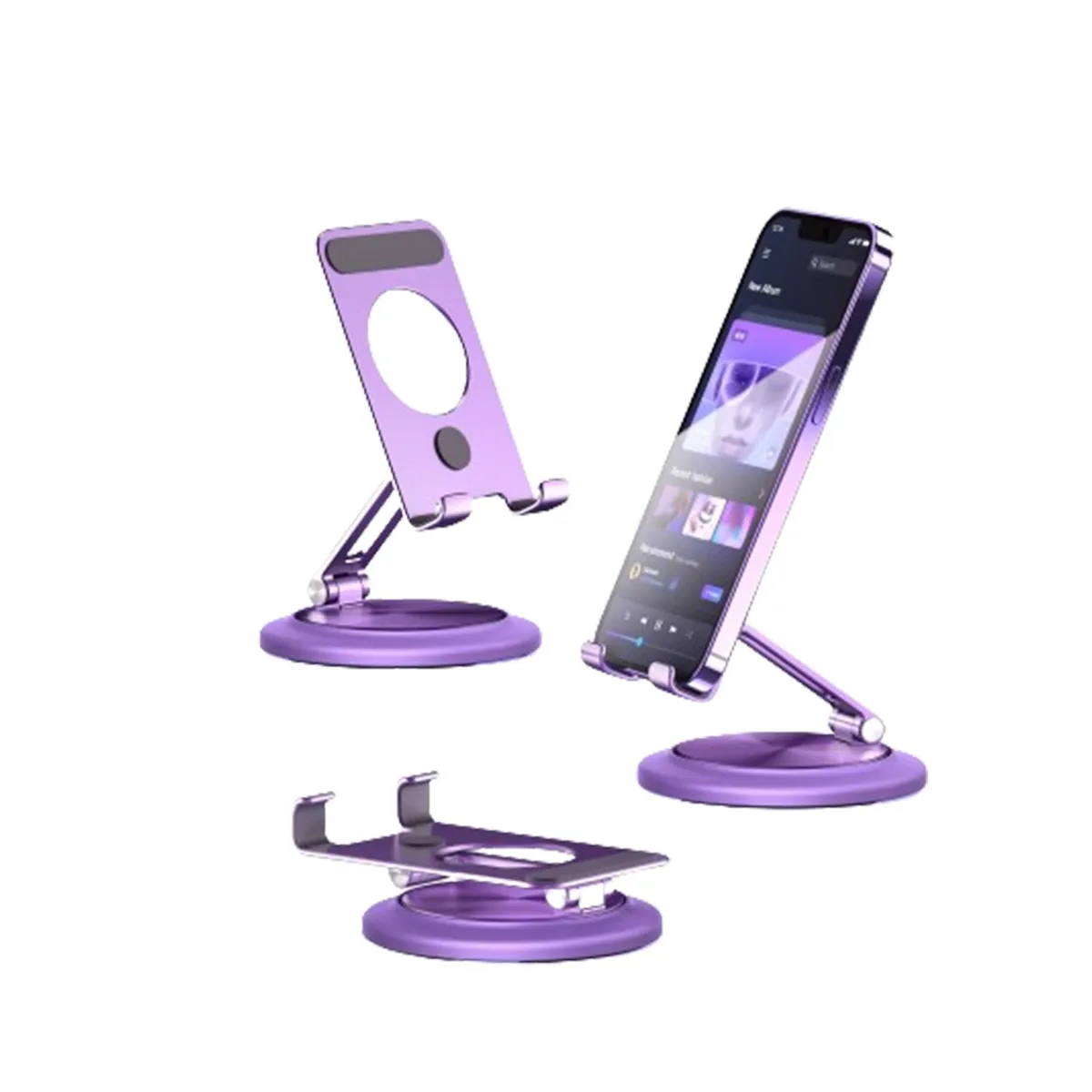 S&T - Soporte para celular Corporativos S&T For Business Aluminio Giro 360° JHZ8 Lila-Tablet
