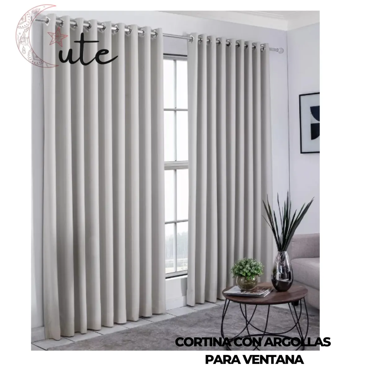 GENERICO - CORTINA CON ARGOLLAS PARA  VENTANA