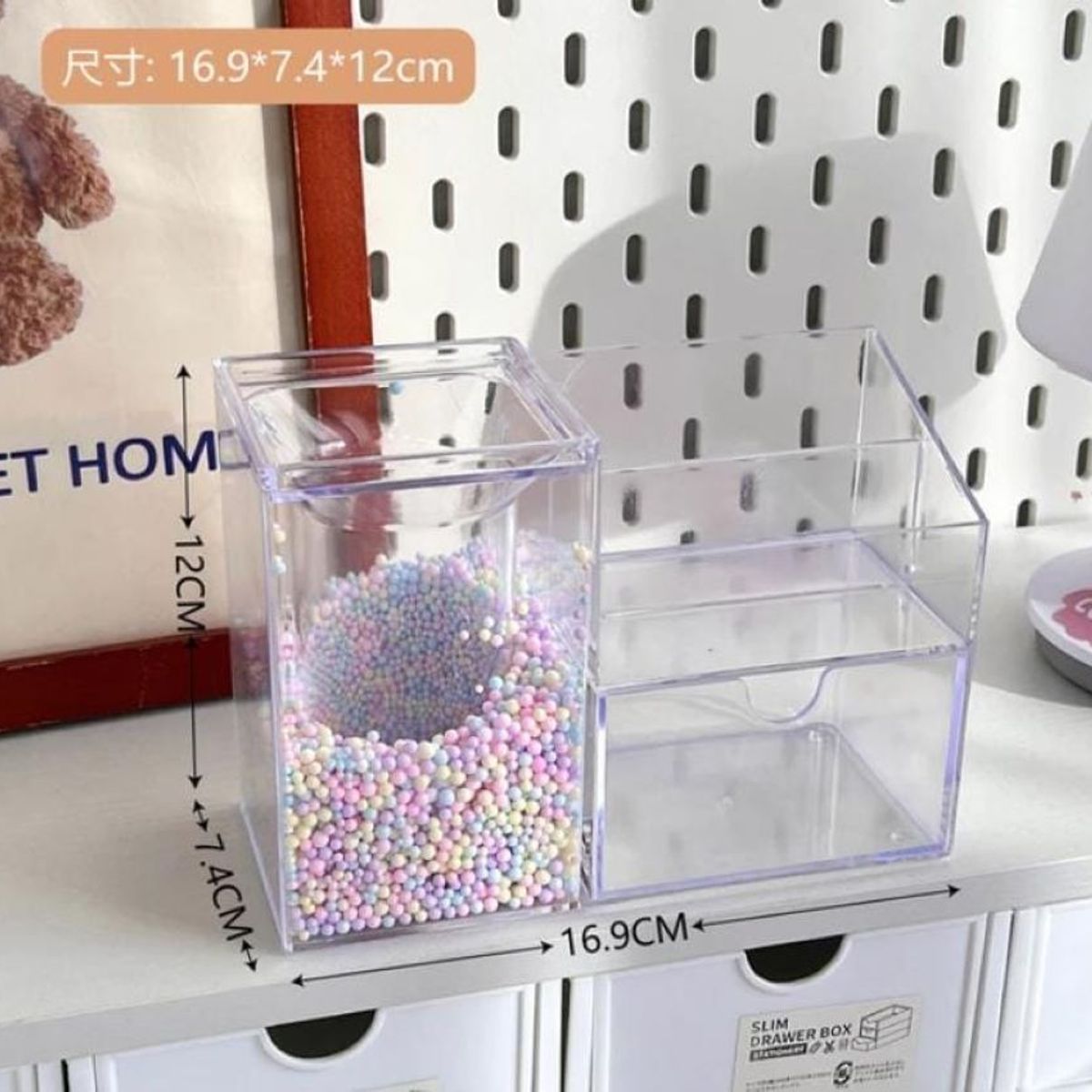 GENERICO - PORTA LAPICERO ACRILICO KAWAI TRASPARENTE