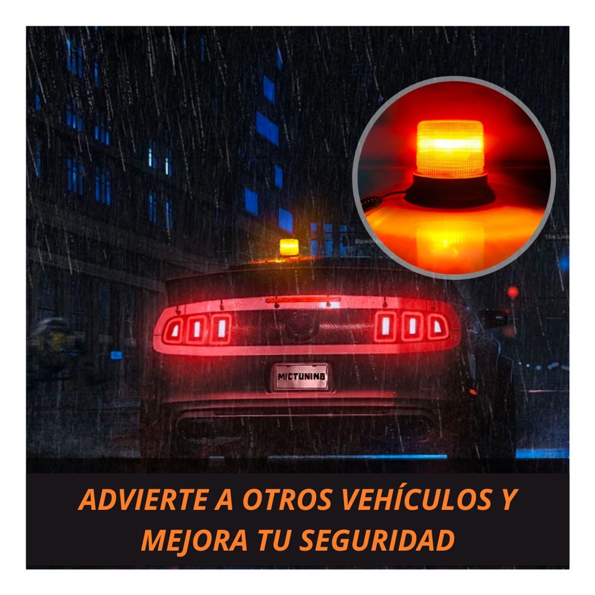 GENERICO - Luz LED Magnética de Advertencia para Vehículo 500W CD11025