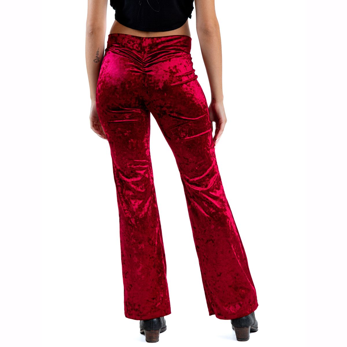 KINETIX - Pantalón Kinetix Velvet Flare Mujer Ruby