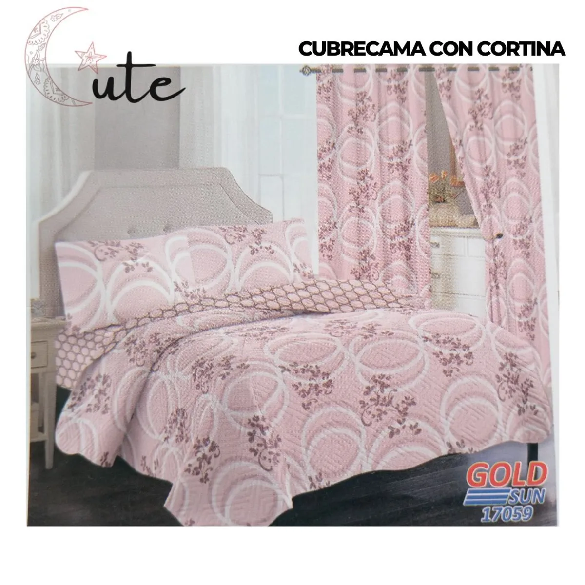 GOLDSUN - CUBRECAMA CON CORTINA GOLDSUN DE 2 PLAZAS