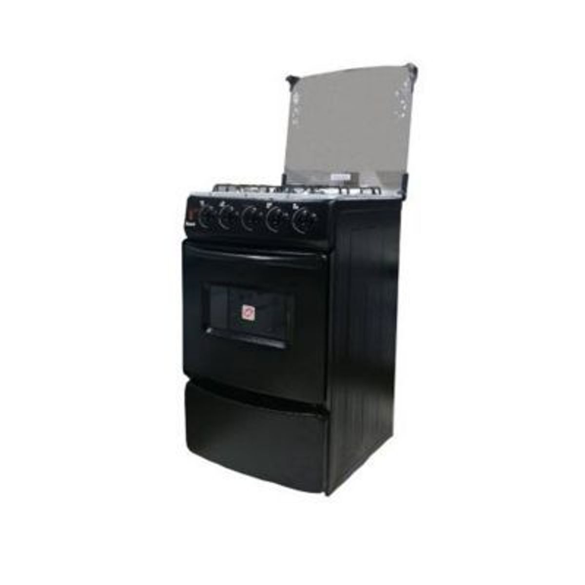 FADIC - Cocina con tapa de vidrio y Horno Sami 4h Negro