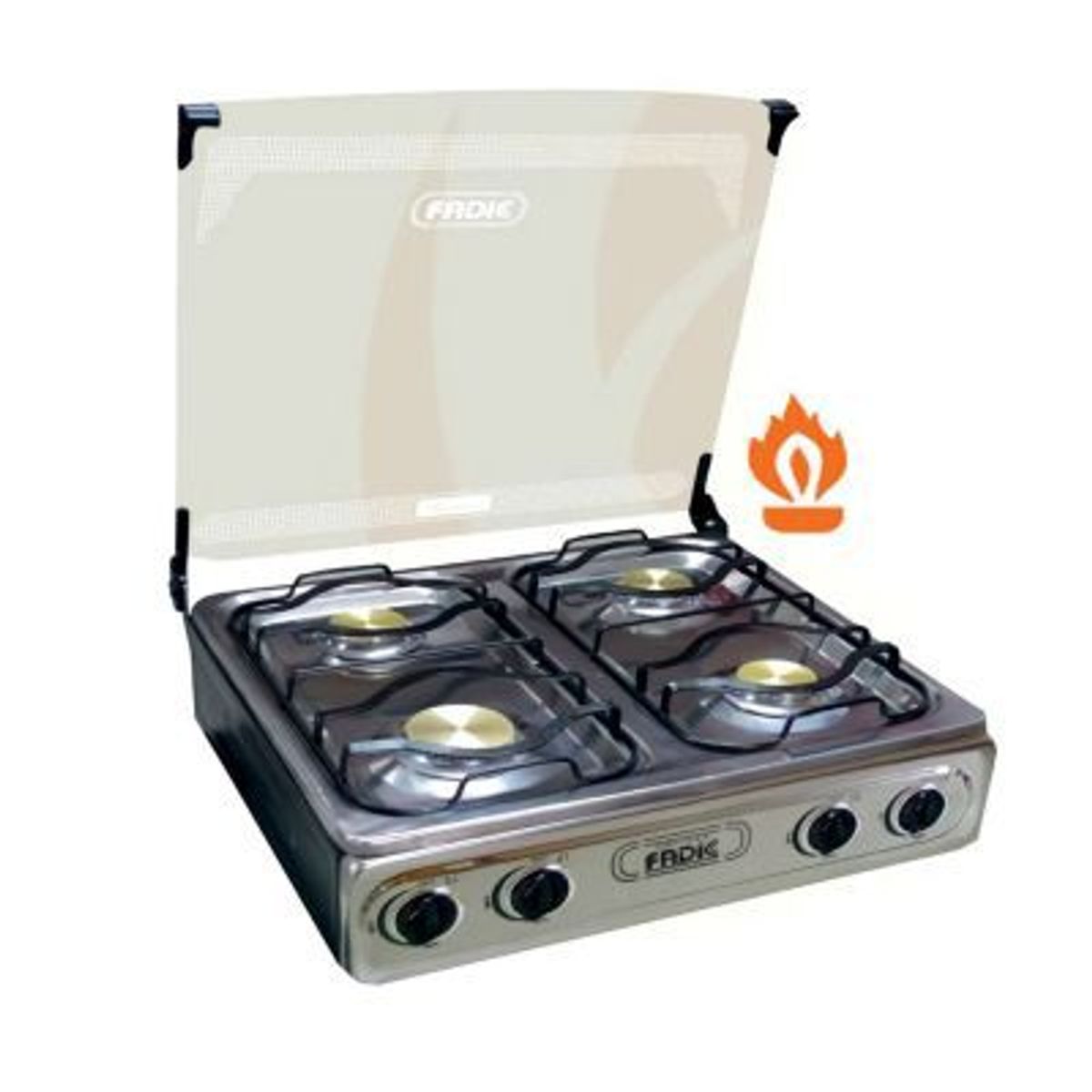 FADIC - Cocina de mesa con tapa de vidrio Fadic clásic 22 4H