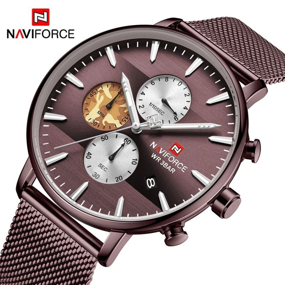 NAVIFORCE - Reloj Naviforcce Acero Inoxidable Marrón NAV-115_.