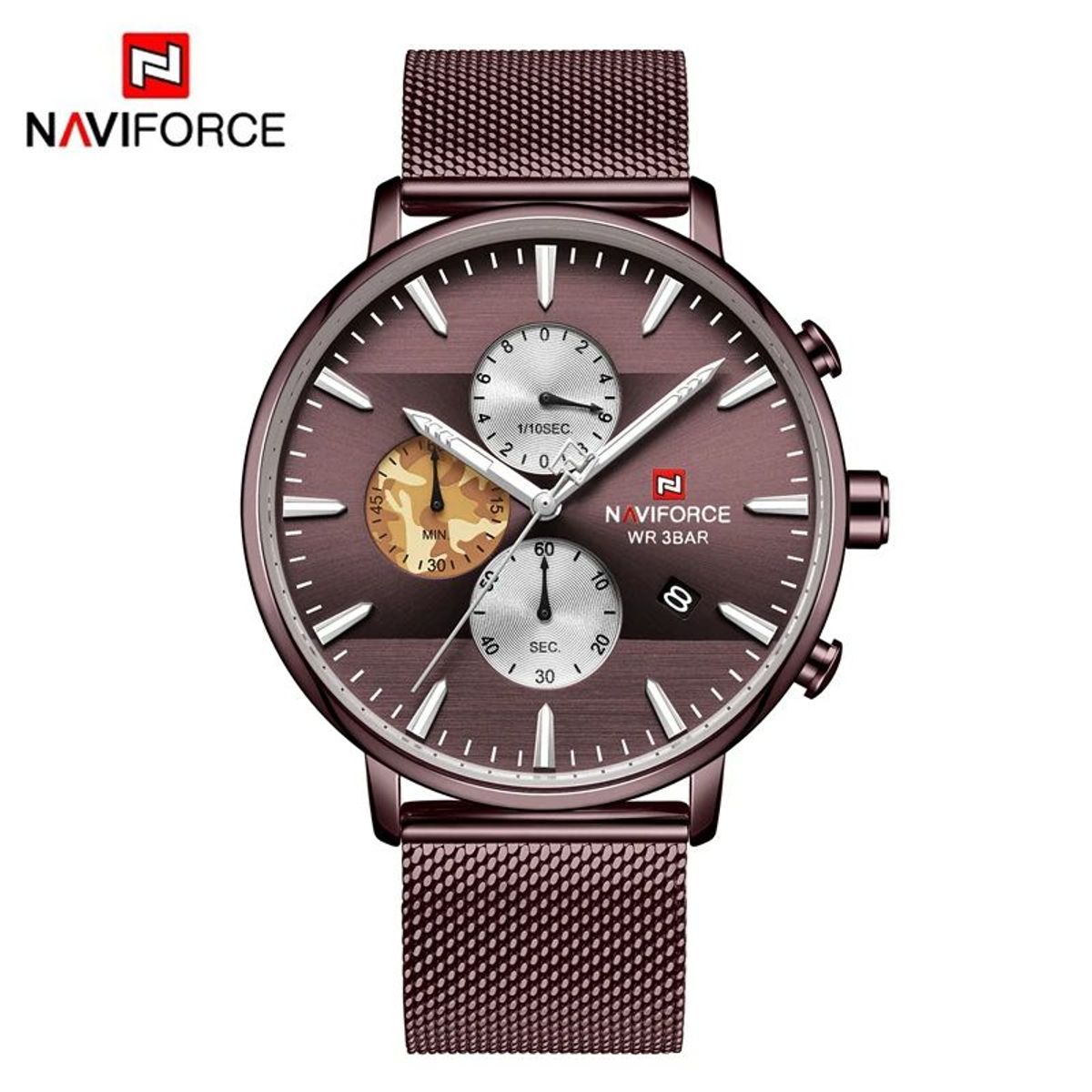 NAVIFORCE - Reloj Naviforcce Acero Inoxidable Marrón NAV-115_.