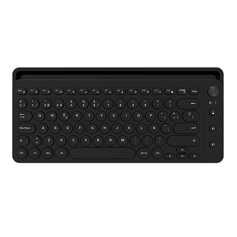 TEROS - Teclado Teros TE-4064 Inalámbrico 2.4GHZ+BT3.0+BT 5.2 80 Teclas Negro