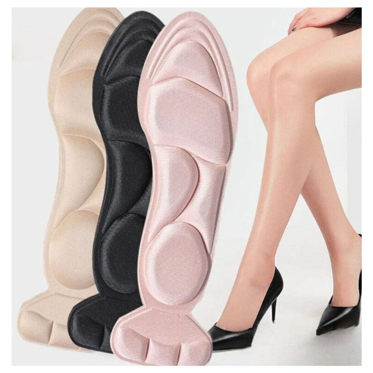 GENERICO - Plantilla con Soporte Talón Antideslizante Transpirable