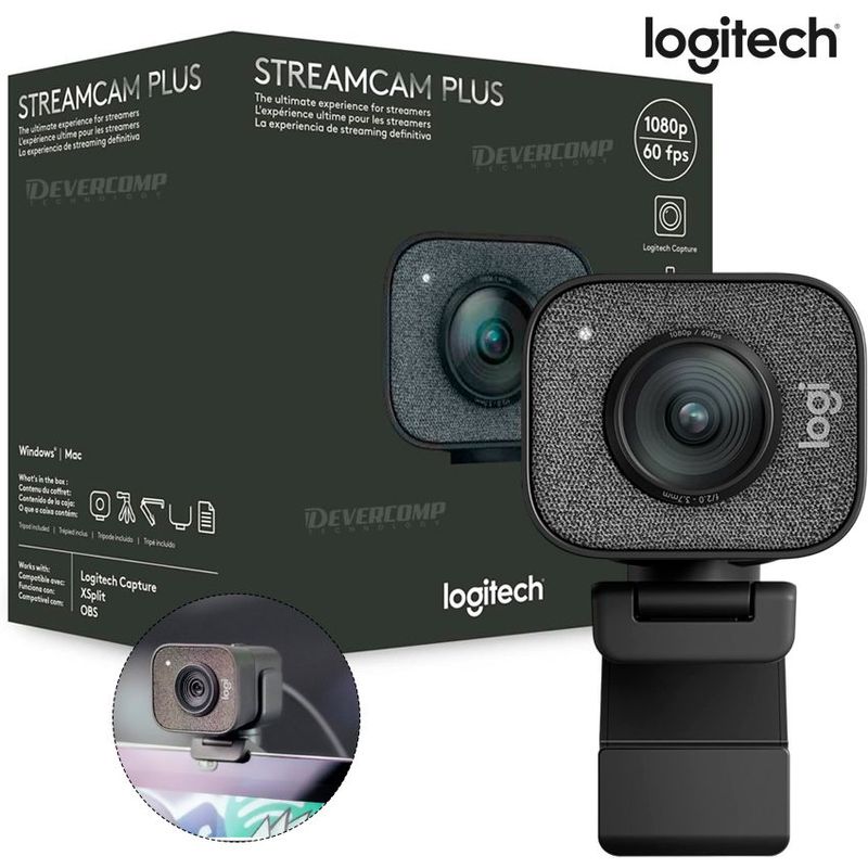 LOGITECH - Camara Logitech StreamCam Plus Full HD Black
