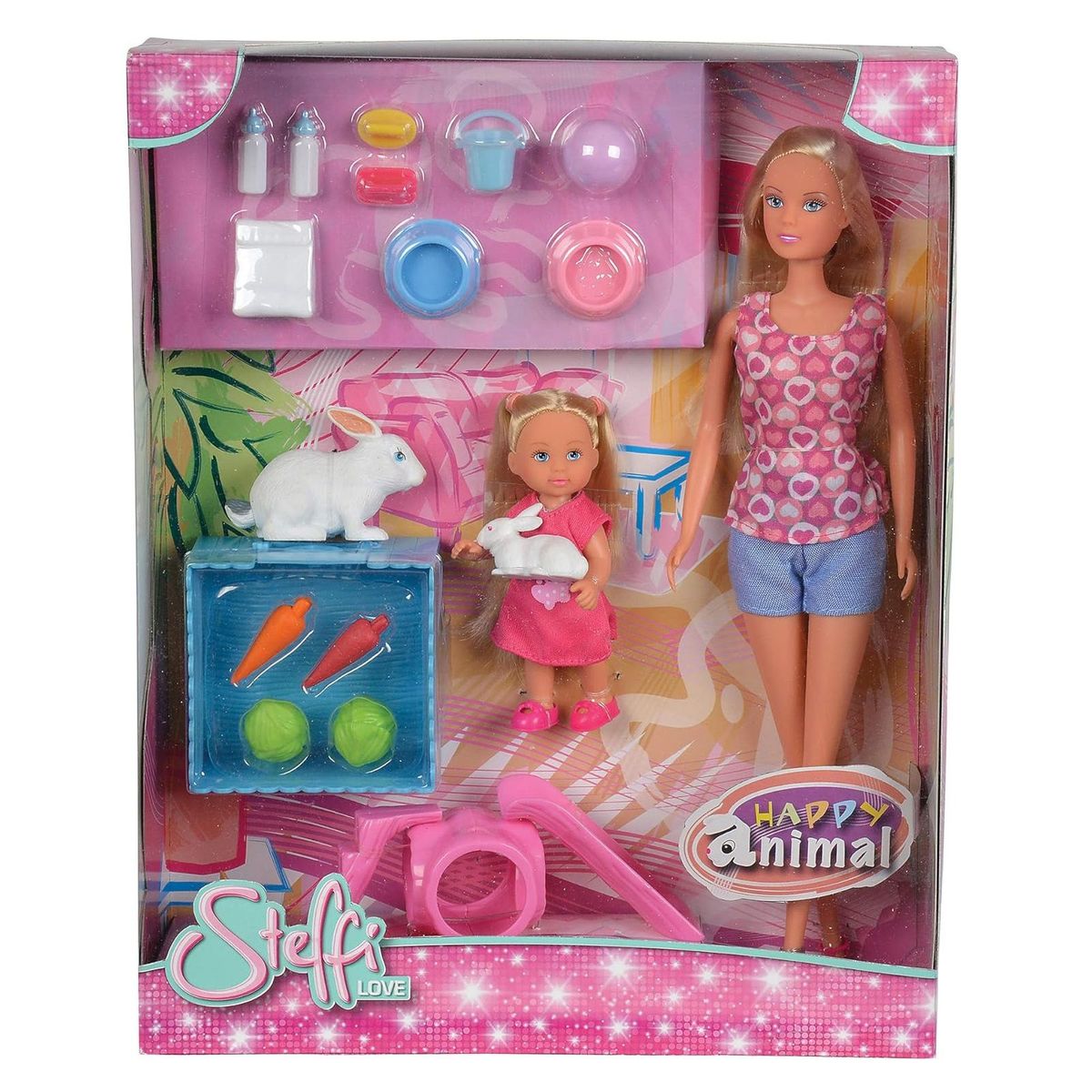 STEFFI LOVE - Juguete Muñeca Steffi Love Animal Feliz con Conejo