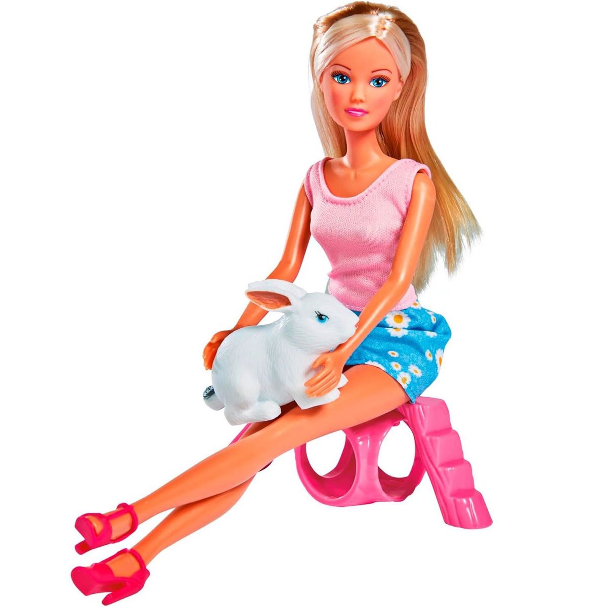 STEFFI LOVE - Juguete Muñeca Steffi Love Animal Feliz con Conejo