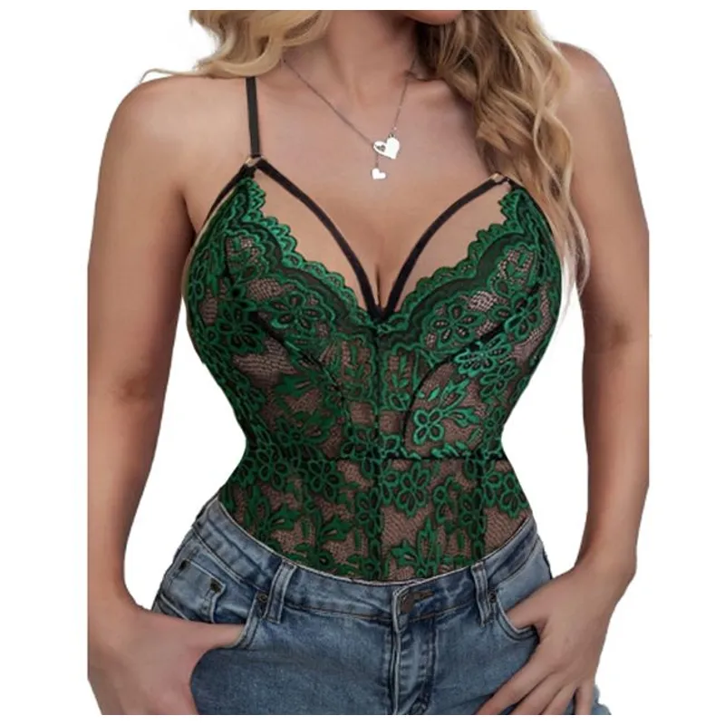 GENERICO - Body de Encaje Lencería Fina Sexy