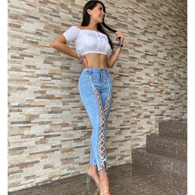 BENCUS JEANS - Pantalón Jean Cordones Mujer Vaqueroo