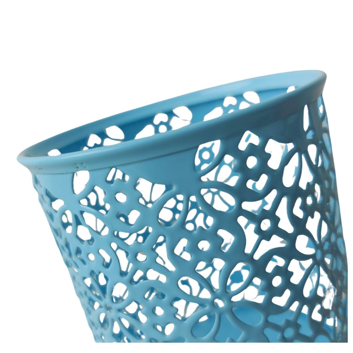 GENERICO - Porta Lapicero de Metal Celeste - Organizador de escritorio