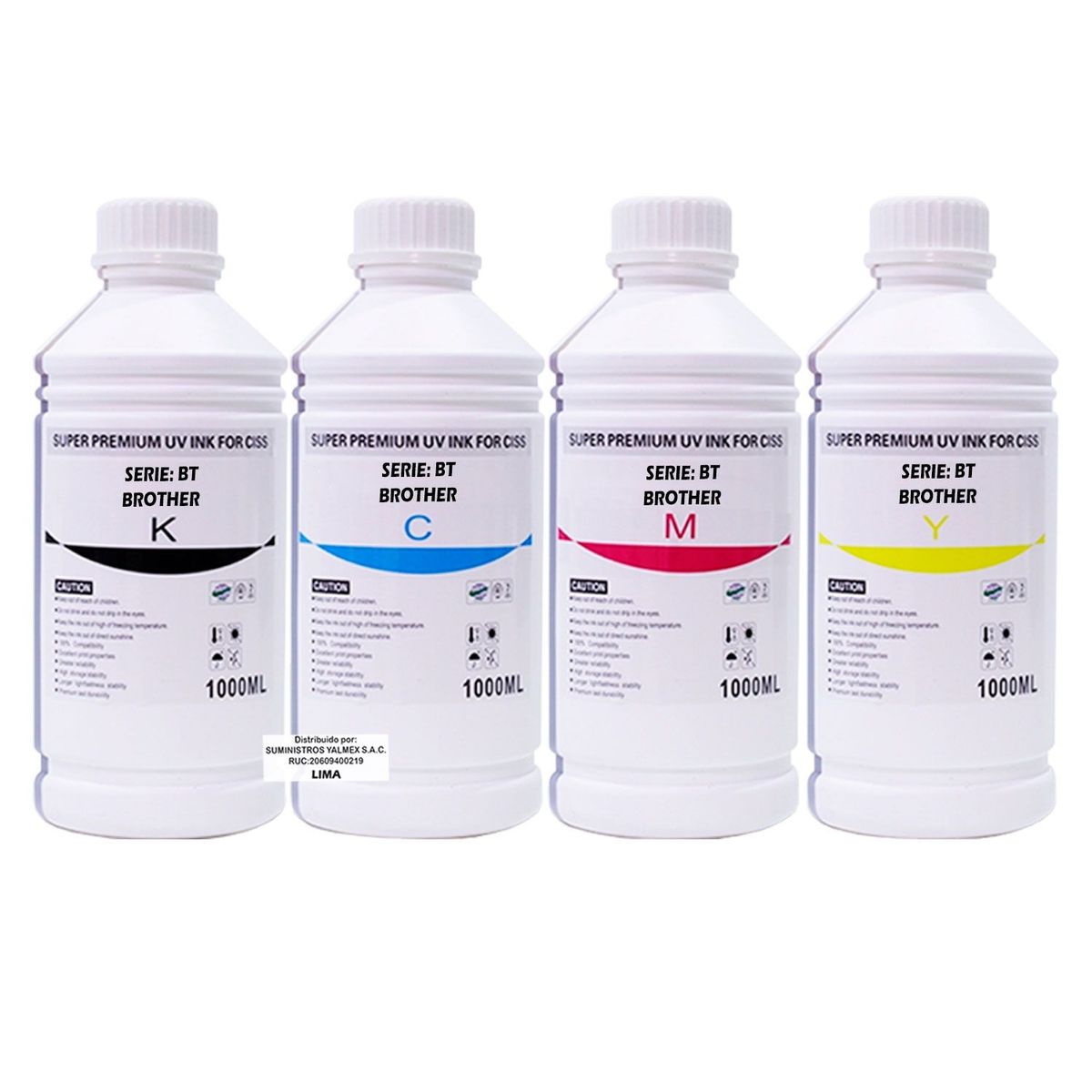 GENERICO - Tinta Compatible Litro Uv Para Brother BT5001 D60BK Negro y Colores