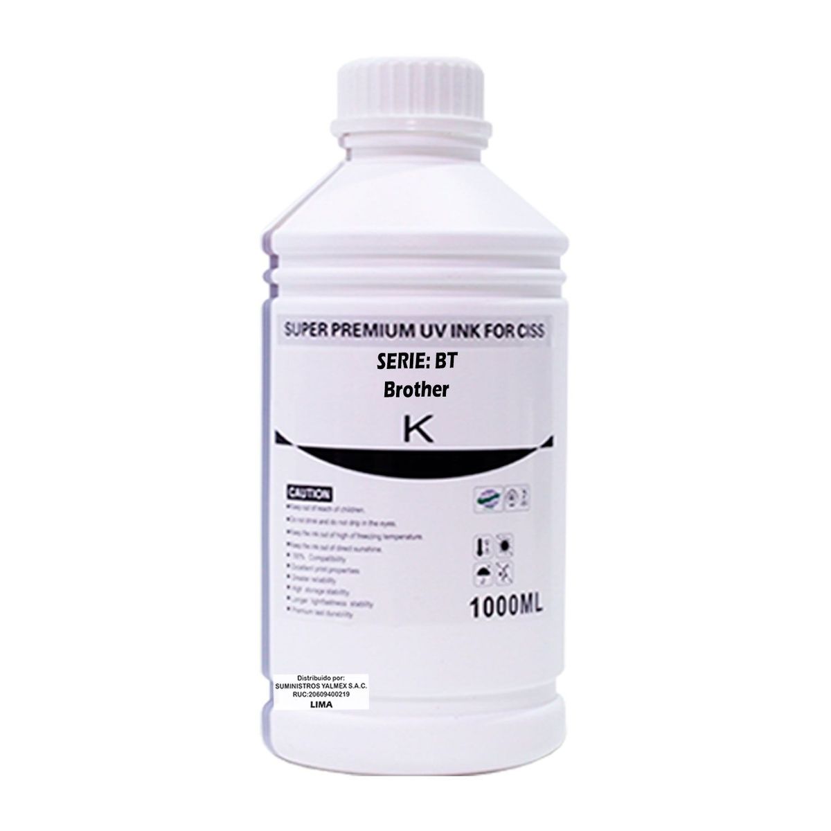 GENERICO - Tinta Compatible Litro Uv Para Brother BT5001 D60BK Negro y Colores