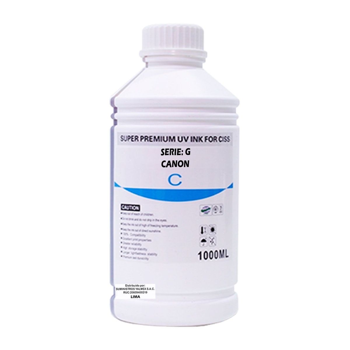 GENERICO - Pack Tinta Compatible Litro Para Canon GI190 Negro y Colores