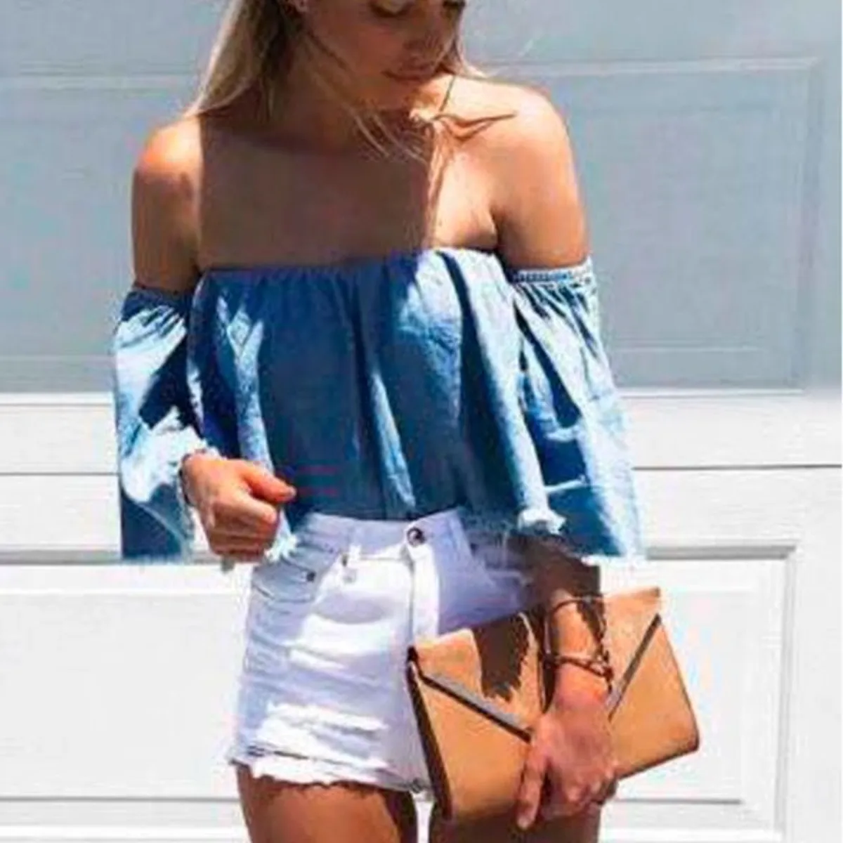 AMA OUTFITTERS - SHORT RASGADO BLANCO