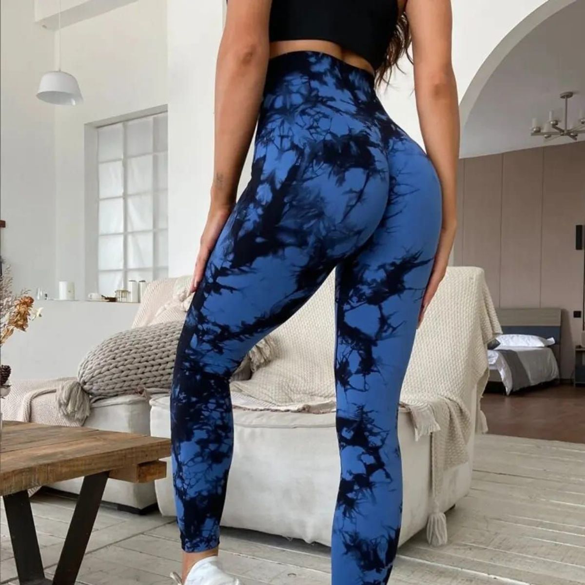 GENERICO - Malla Deportivas Tie Dye Push Up azulino