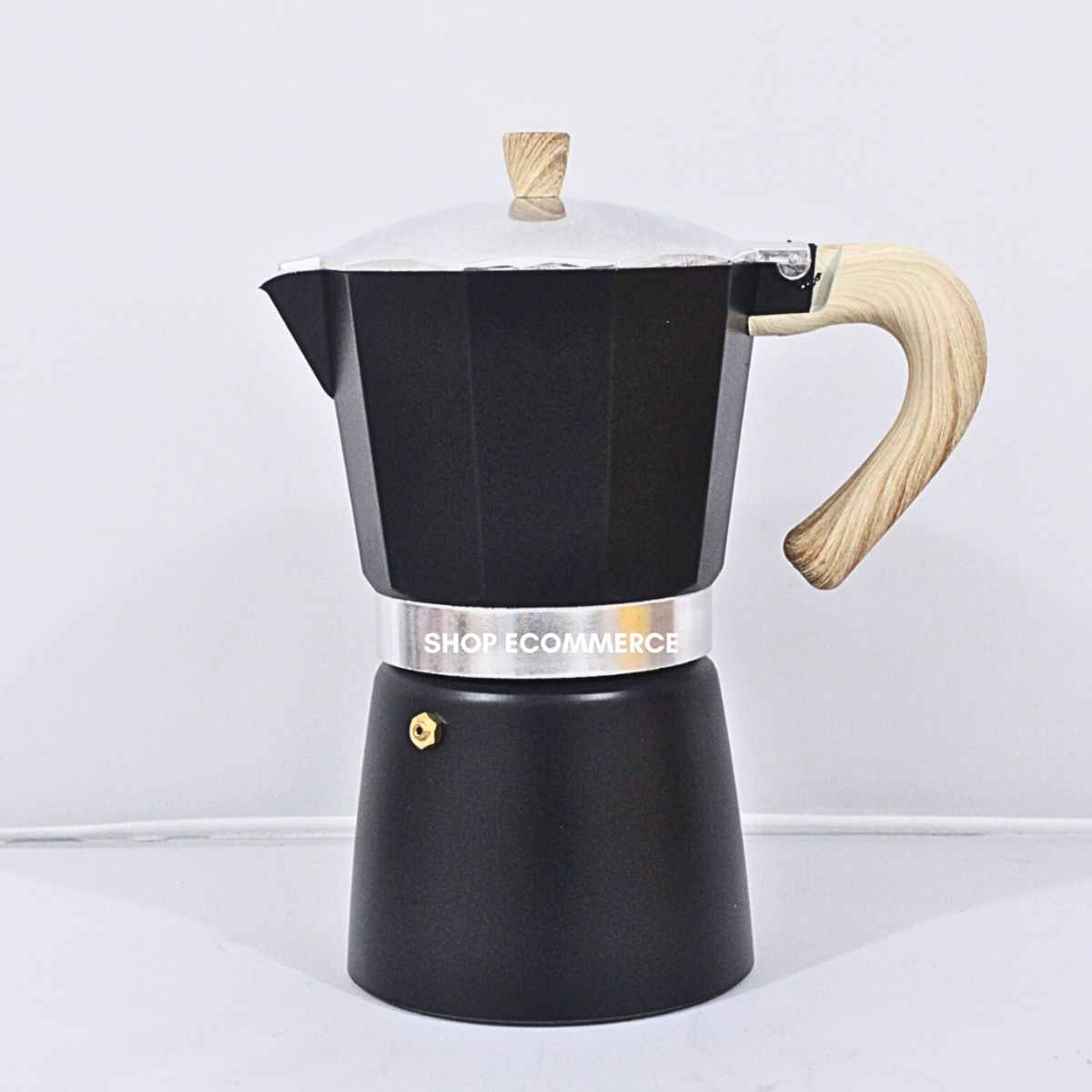 GENERICO - Cafetera italiana 6 tz Negro 300 ml