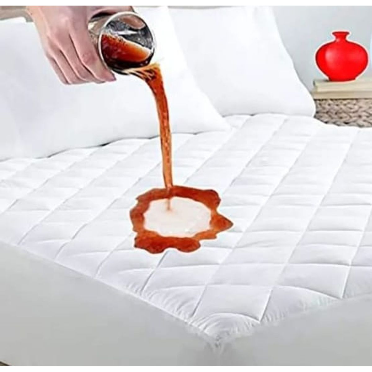 GENERICO - FUNDA IMPERMEABLE CON CIERRE ANTI-FLUIDOS 1.5 PLZ BLANCO