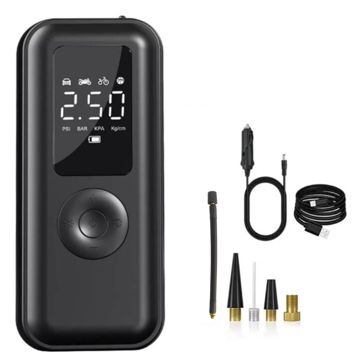 SEISA - Compresor Aire Inflador de Llantas Portátil Recargable