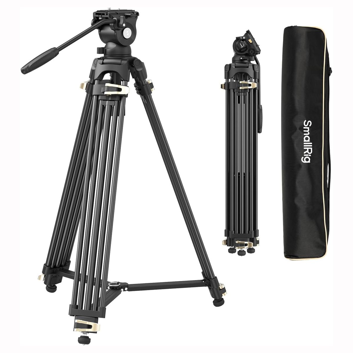 GENERICO - Trípode SmallRig AD-01S de Cabezal Fluido para Càmaras Hasta 6Kg