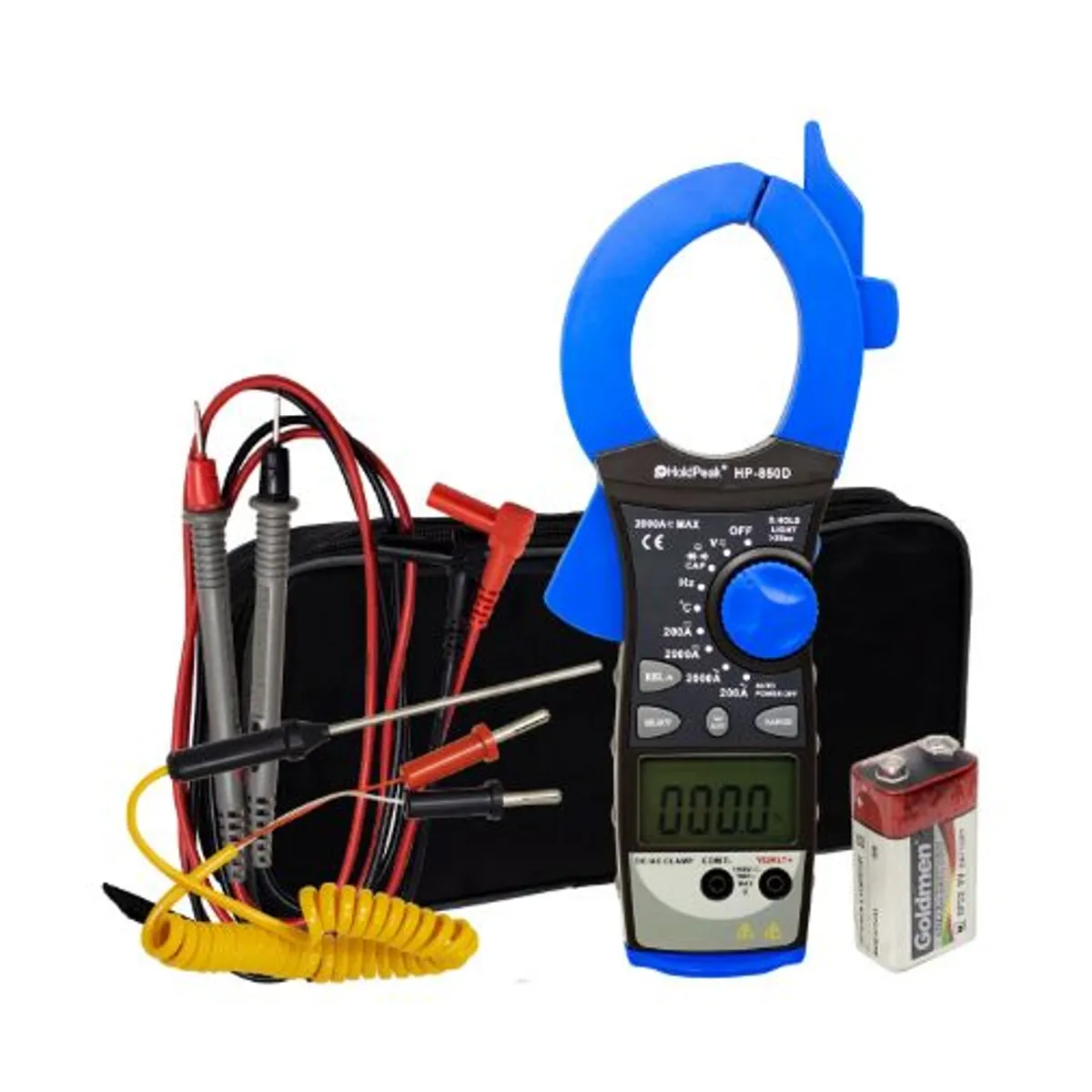 GENERICO - Pinza Amperimétrica ACDC 2000A HP-850D HOLDPEAK