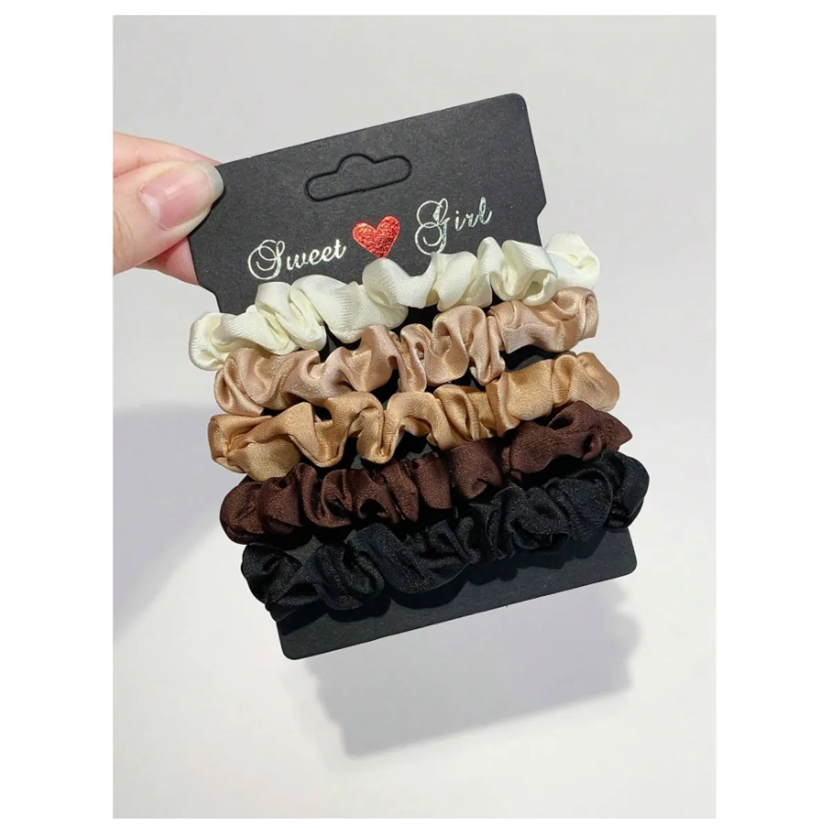 GENERICO - SCRUNCHIES DE SATEN PARA EL CABELLO 6 PZ