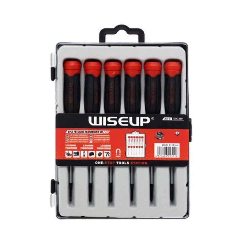 GENERICO - Kit Destornilladores de Precisión 6Pcs para Celular 090301 WISEUP