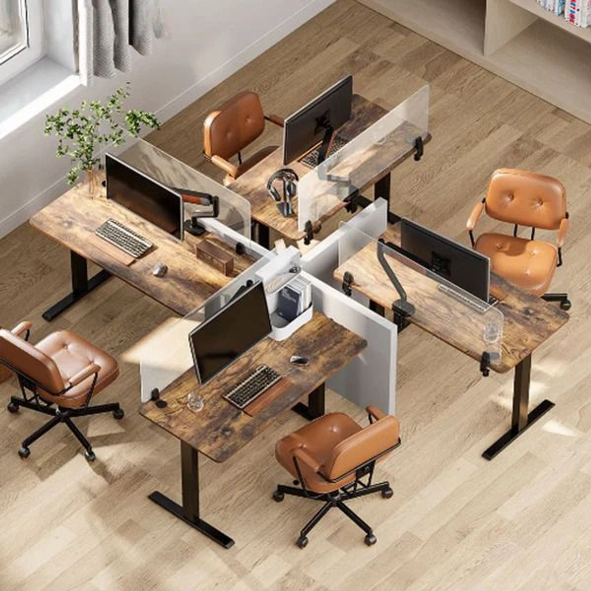 GENERICO - MONTECH - Escritorio Manual con Altura Ajustable  Tablero 120x60 cm