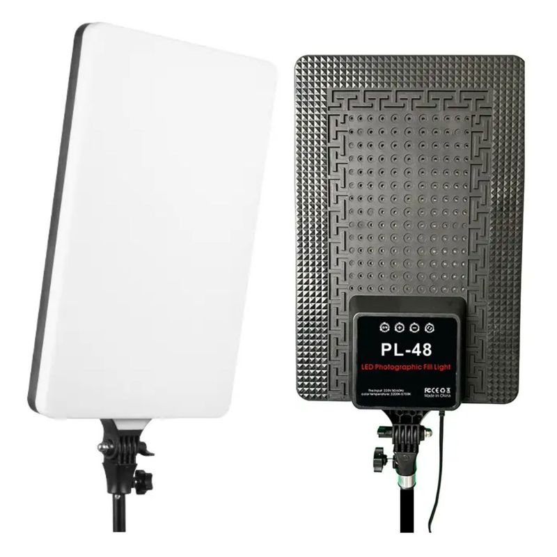 GENERICO - Luz LED Profesional para Fotografía de Relleno Luz Fría y Cálida PL-48