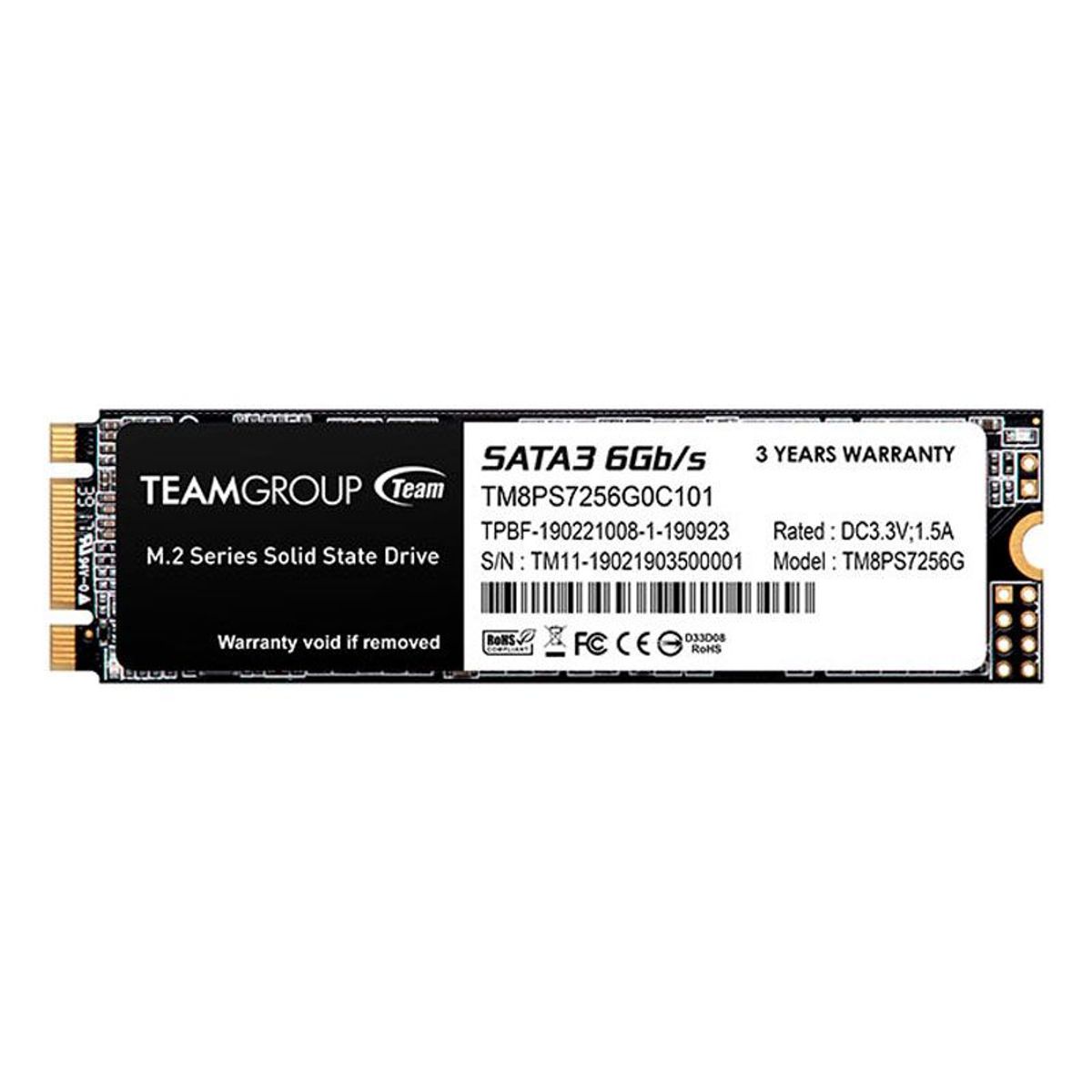 TEAMGROUP - Unidad estado solido TEAMGROUP TG MS30 256GB M2 SATA 6GBS