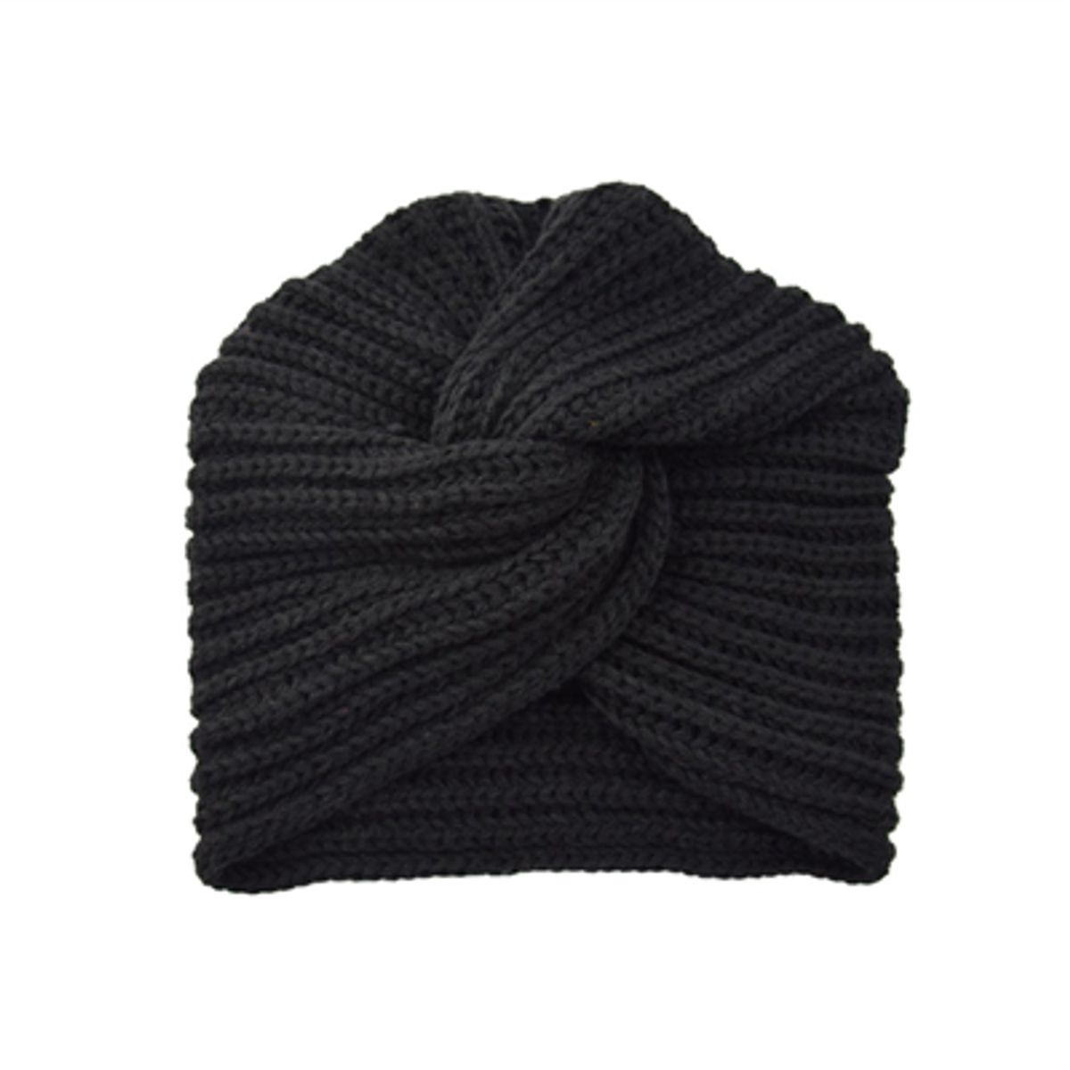 KAST PE - Turbante Beanie Gorro Tejido Mujer - Negro