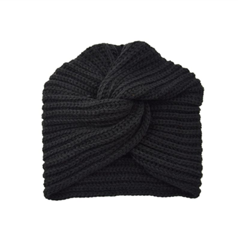 KAST PE - Turbante Beanie Gorro Tejido Mujer - Negro