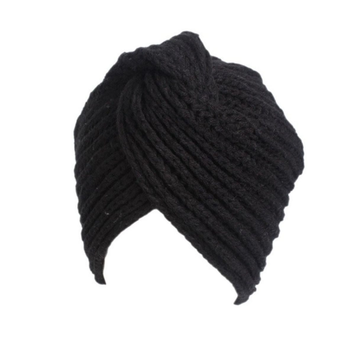 KAST PE - Turbante Beanie Gorro Tejido Mujer - Negro