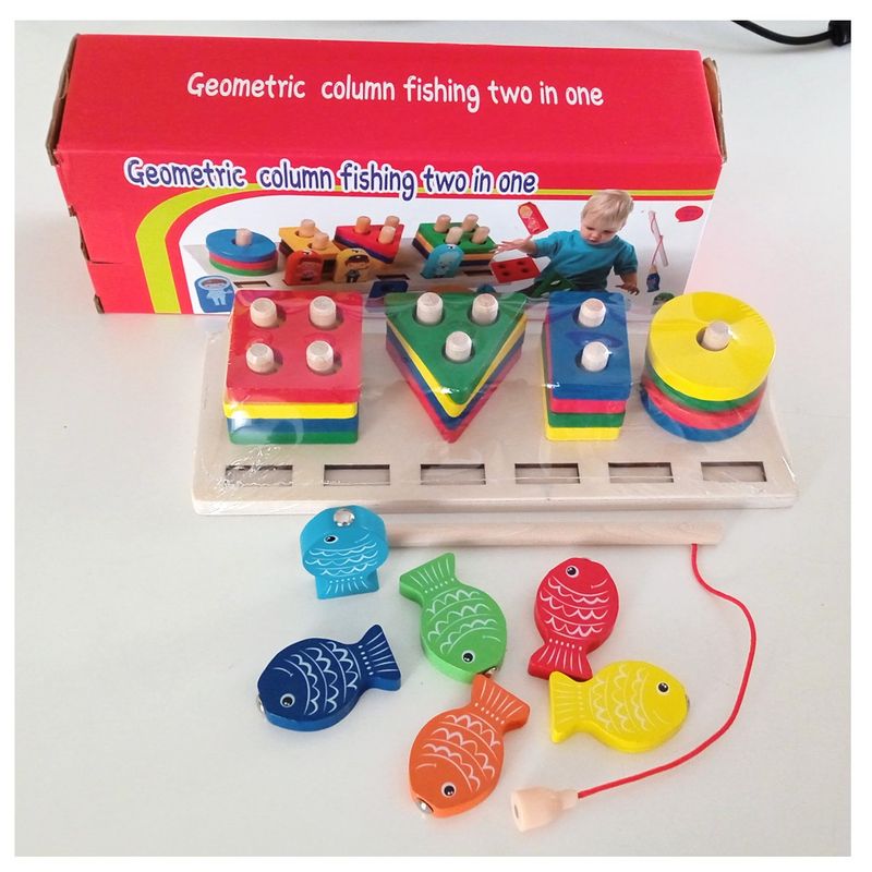 GENERICO - Juguete Didactico Rompecabeza Apilable Animales De Madera