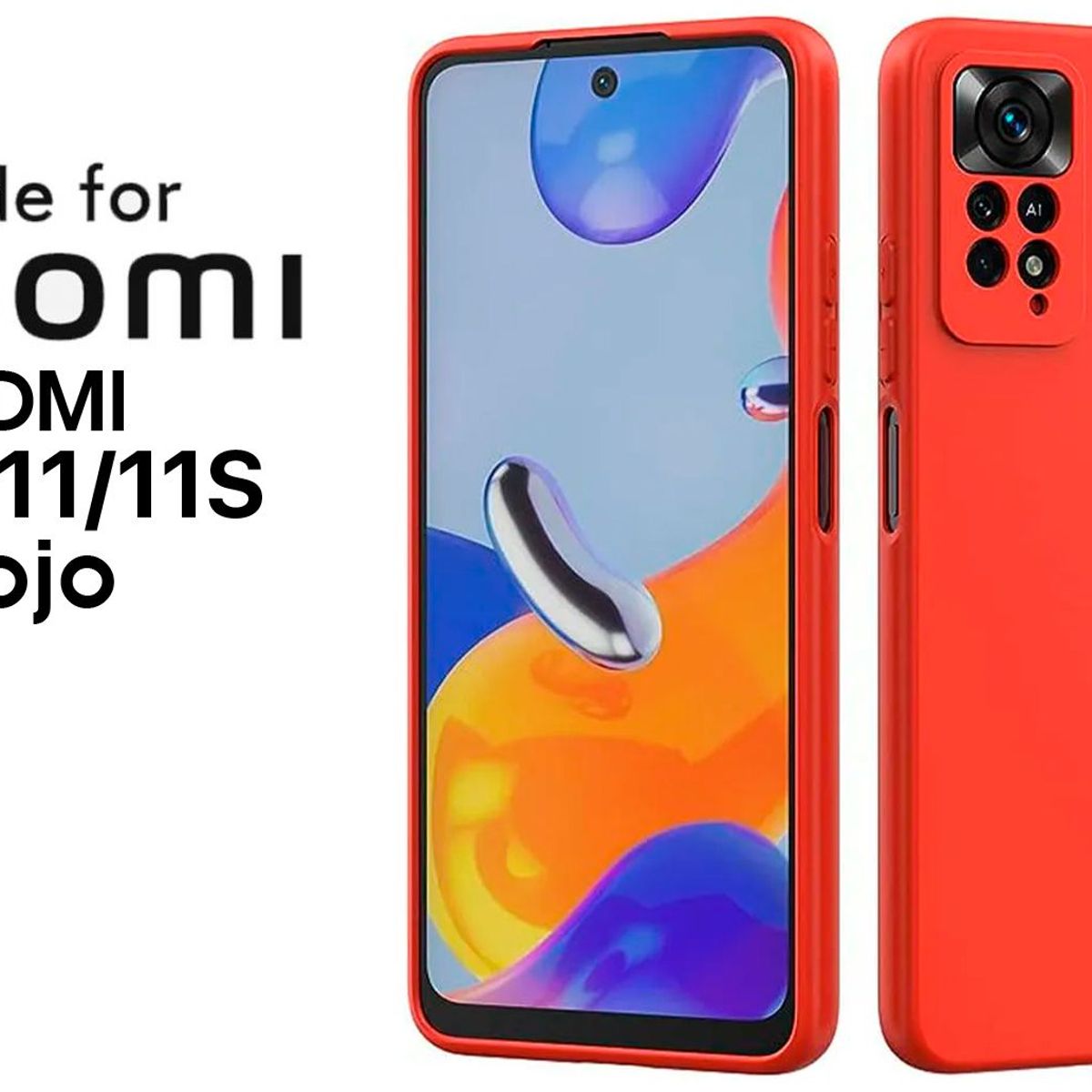 XIAOMI - Silicone Case Para Redmi Note 1111S Rojo