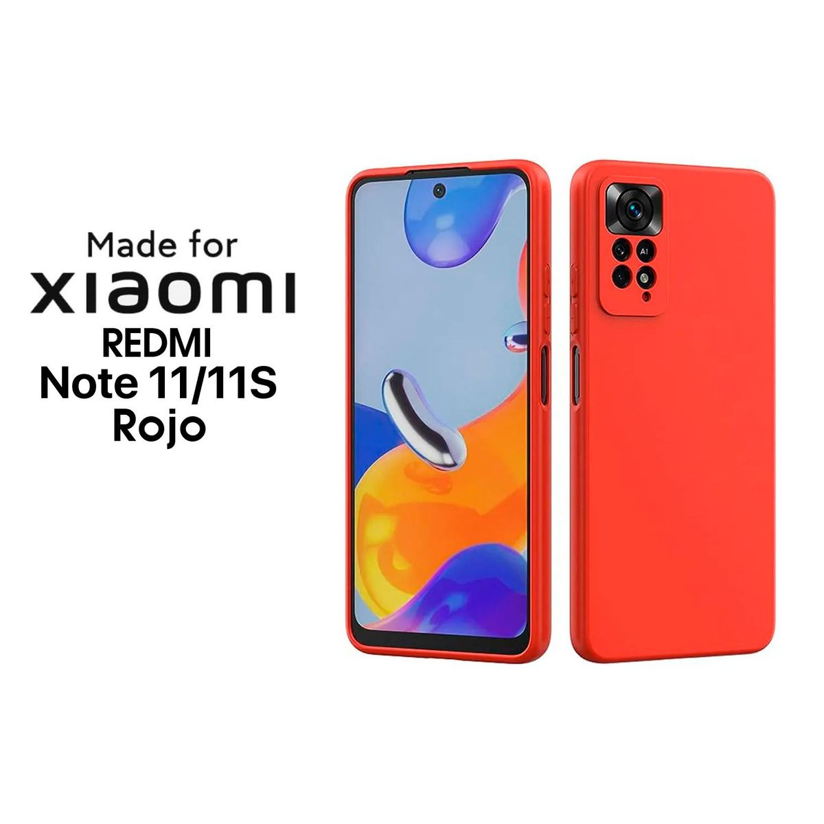 XIAOMI - Silicone Case Para Redmi Note 1111S Rojo