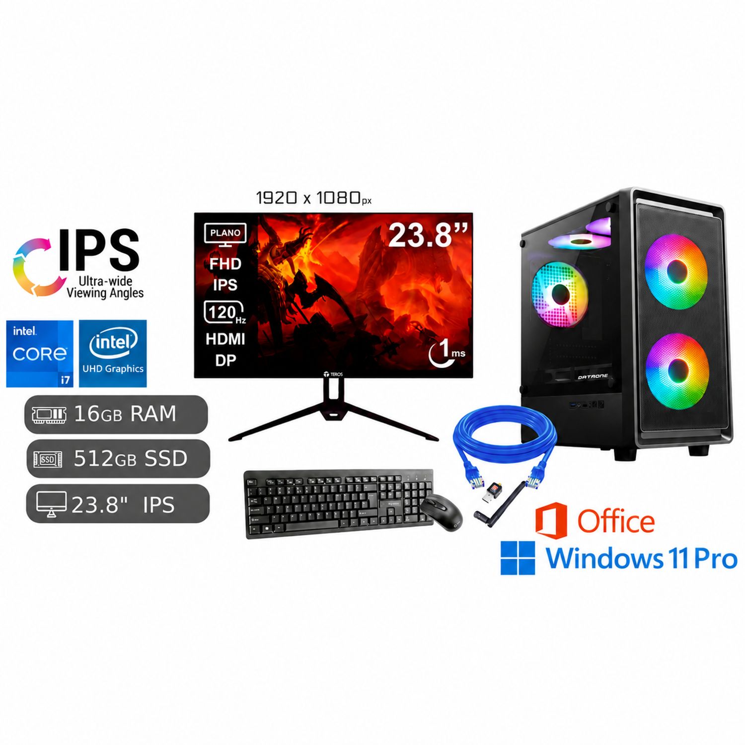 PC i16GB 7INTEL 1TB 10700480GB 【RAM 管I7-10°TH 4MONITOR 1SSD 4