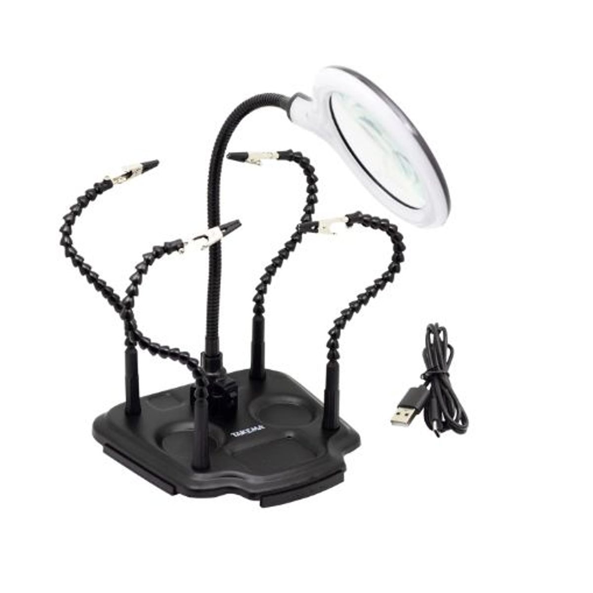 TAKEMA - Soporte para Soldar con Lupa Luz LED y Pinzas ZD-11M-2 TAKEMA