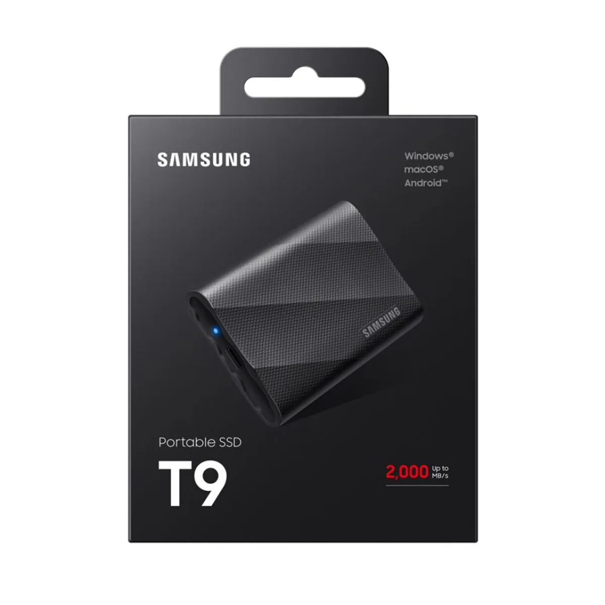 SAMSUNG - Disco SSD externo SAMSUNG T9 2TB 3.2 USB C 2000MB/S