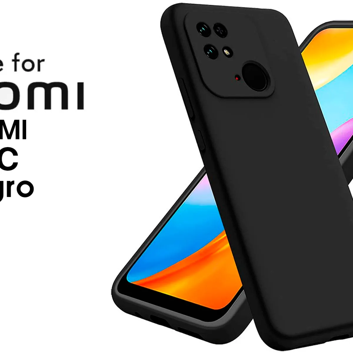 SAMSUNG - Silicone Case Para Redmi 10C Negro