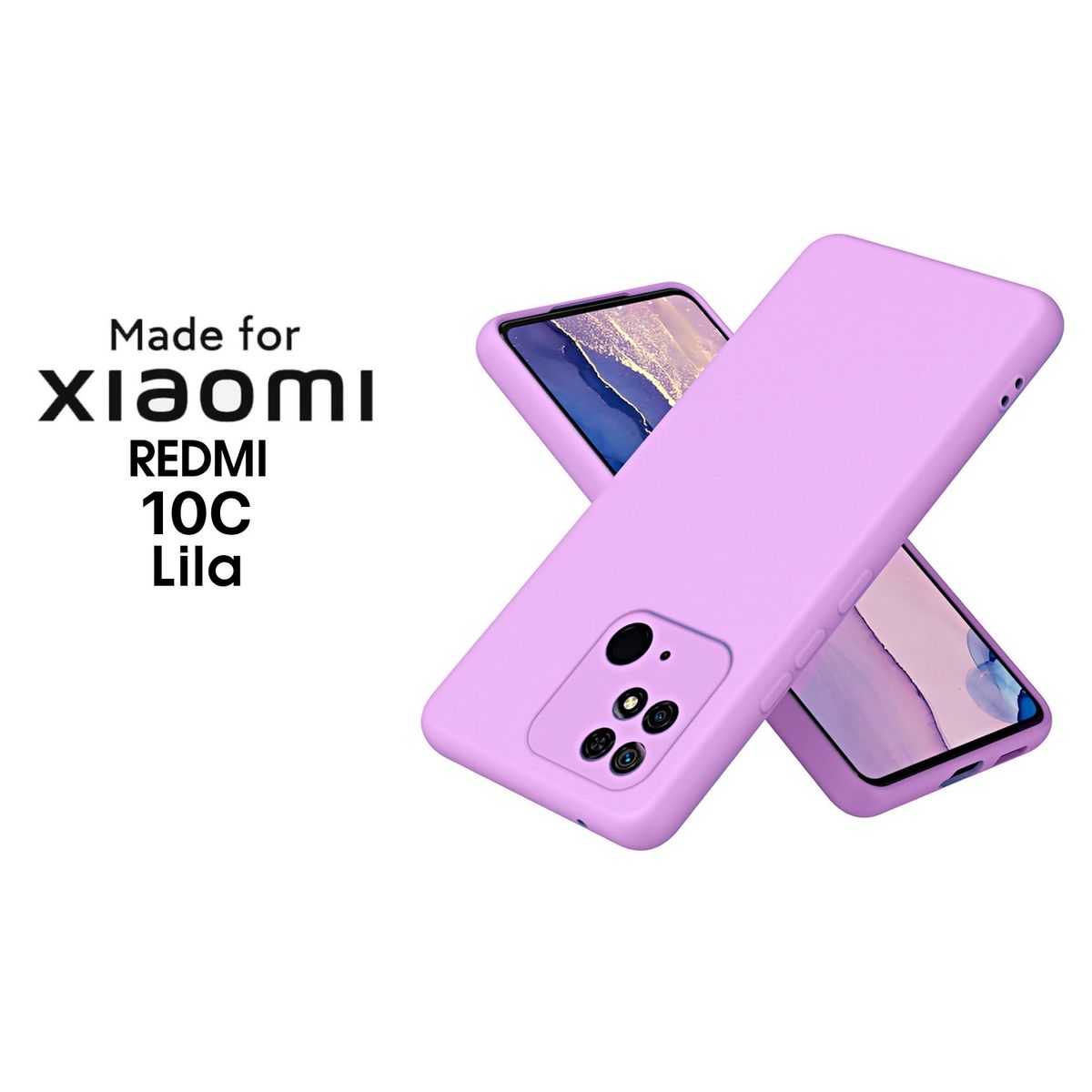 XIAOMI - Silicone Case Para Redmi 10C Lila