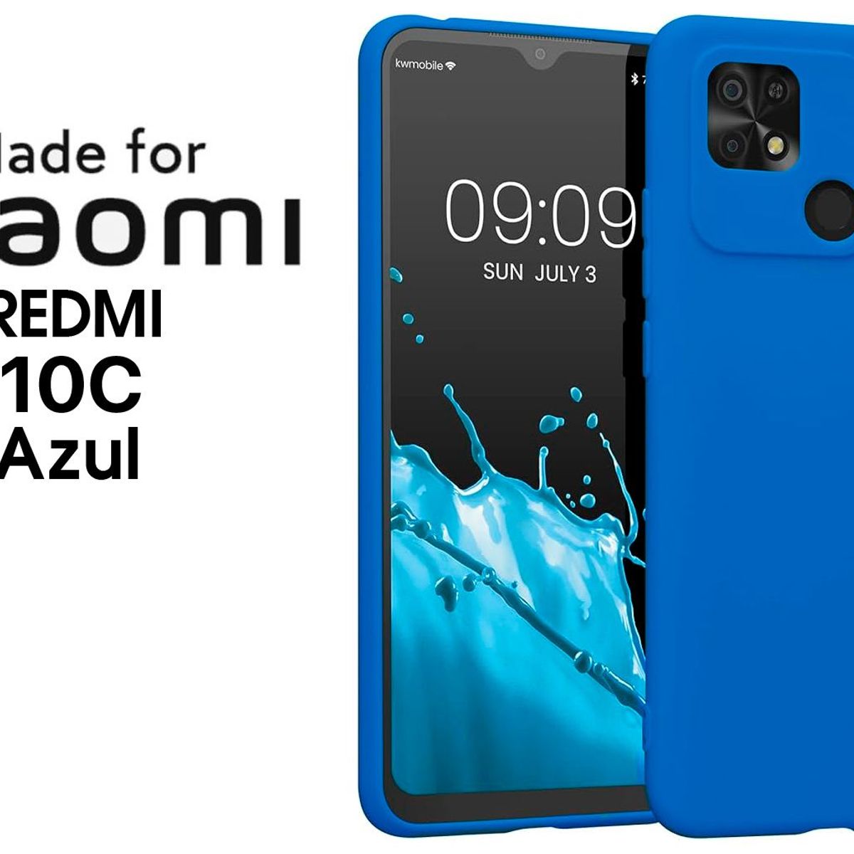 XIAOMI - Silicone Case Para Redmi 10C Azul