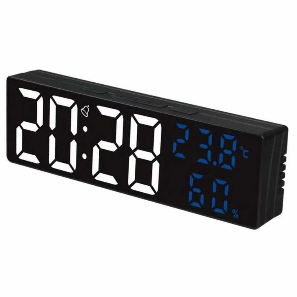GENERICO - Reloj Despertador Grande 25cm Control de Temperatura y Humedad Hogar