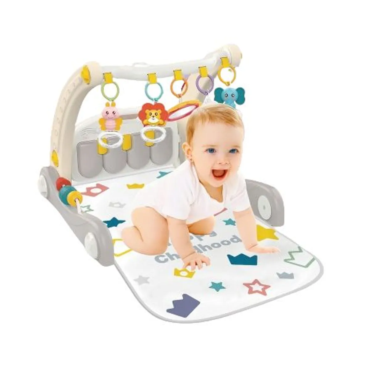 GENERICO - GIMNASIO Y CAMINADOR MULTIFUNCIONAL DIDACTICO PARA BEBE 2EN1